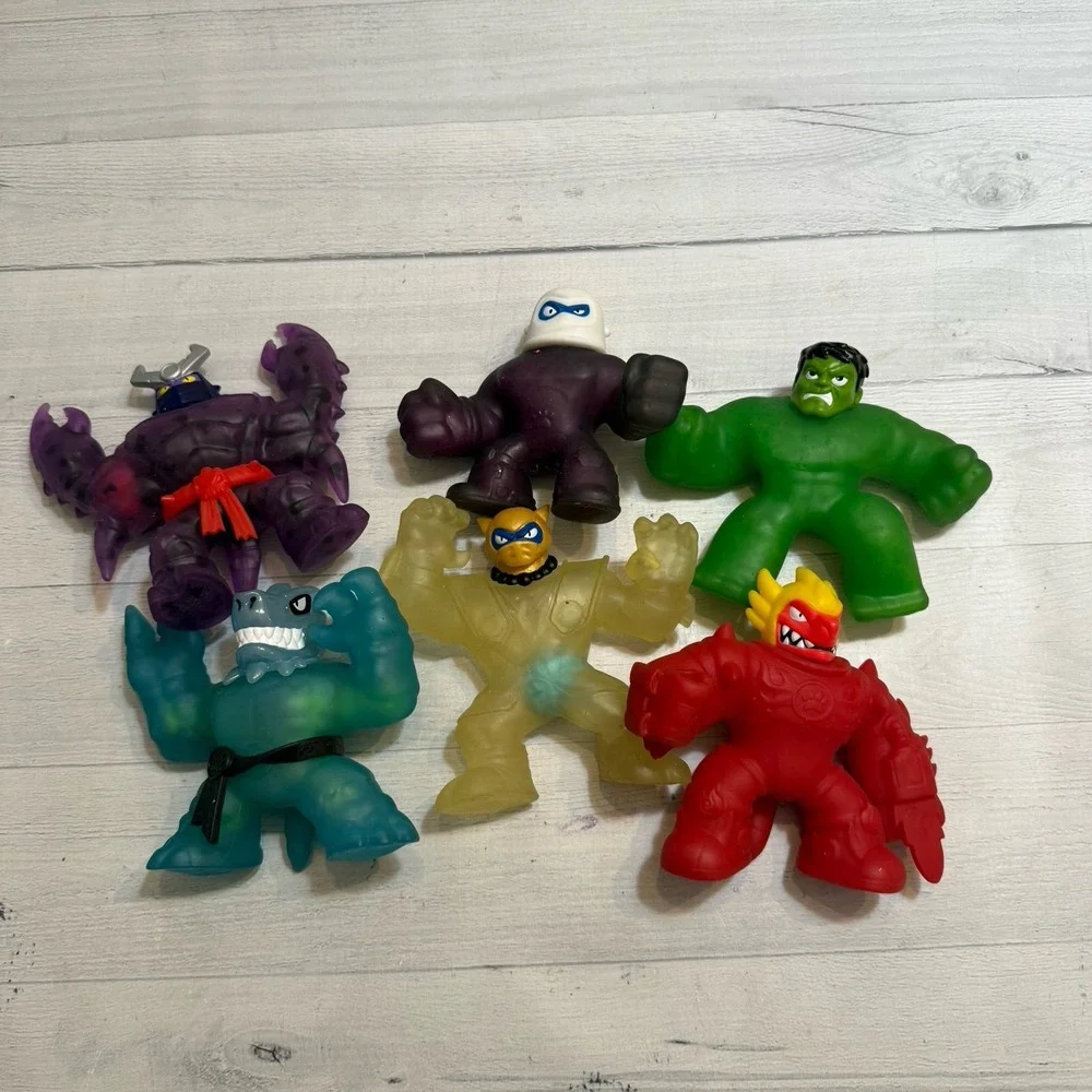 Goo Jit Zu squishy figures Lot‎ Of 6 toys